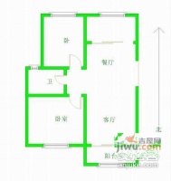 林枫苑2室2厅1卫68㎡户型图