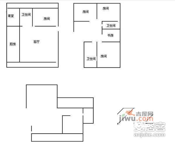 桂花新村5室3厅4卫310㎡户型图
