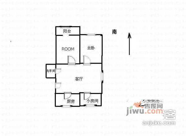 桂花新村2室1厅1卫户型图