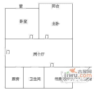 桂花新村3室2厅1卫92㎡户型图