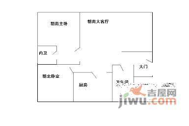 桂花新村3室1厅1卫99㎡户型图