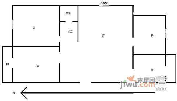 湖畔佳苑3室2厅2卫143㎡户型图