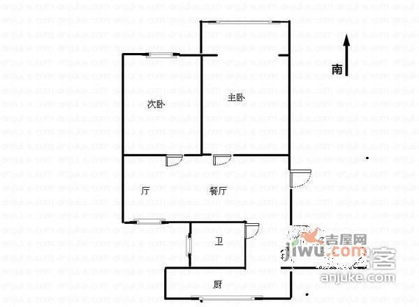 施乐新村2室2厅1卫户型图