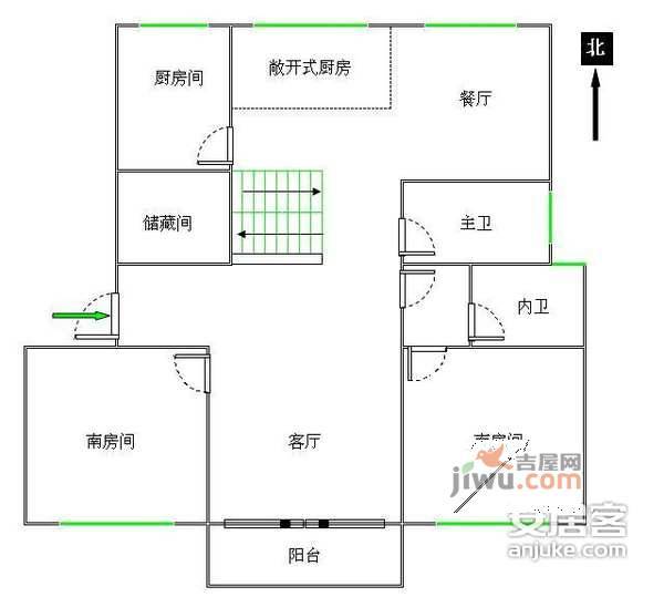 天筑家园5室3厅3卫203㎡户型图