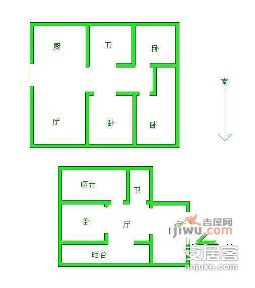 名仕花园5室2厅3卫221㎡户型图