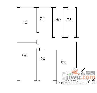 挹秀新村3室2厅1卫91㎡户型图