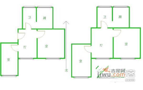 挹秀新村3室2厅2卫户型图