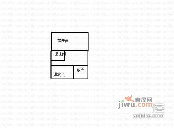 挹秀新村2室1厅1卫68㎡户型图