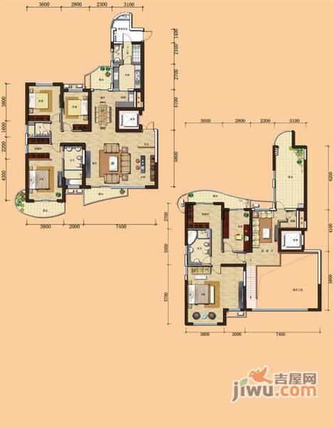 观澜丽宫4室2厅3卫346㎡户型图