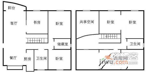 吴宫丽都5室3厅3卫367㎡户型图