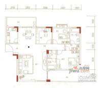 城市恬园4室3厅2卫户型图