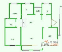 城市恬园3室2厅2卫144㎡户型图