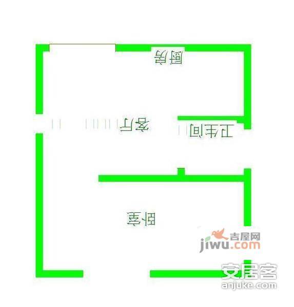 娄江新村1室1厅1卫45㎡户型图