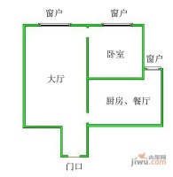 嘉宝花园一期1室1厅1卫户型图