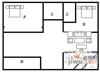 金龙花园3室2厅2卫175㎡户型图