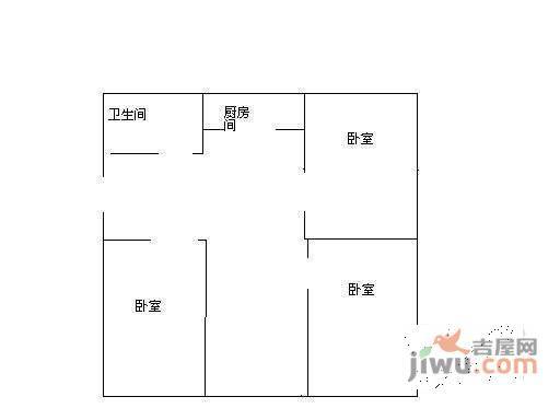 新创竹园3室2厅1卫户型图