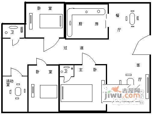 名馨花园6室3厅3卫户型图