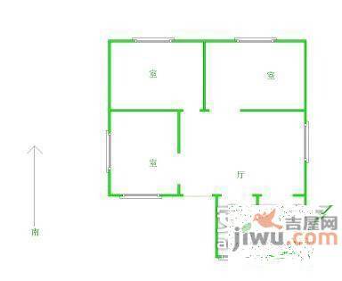 马浜花园3室1厅2卫户型图