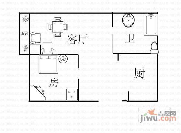 新浒花园二区3室2厅2卫122㎡户型图