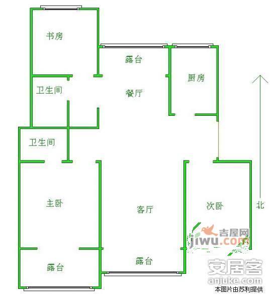 华辰嘉园北区3室2厅2卫213㎡户型图