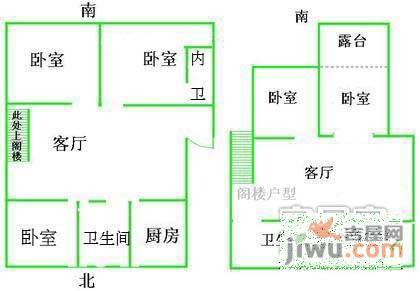 友联二村3室2厅2卫105㎡户型图