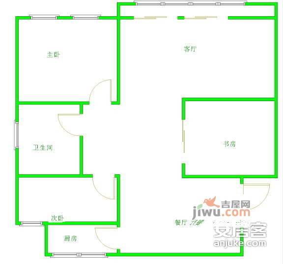 润达新村3室2厅2卫136㎡户型图