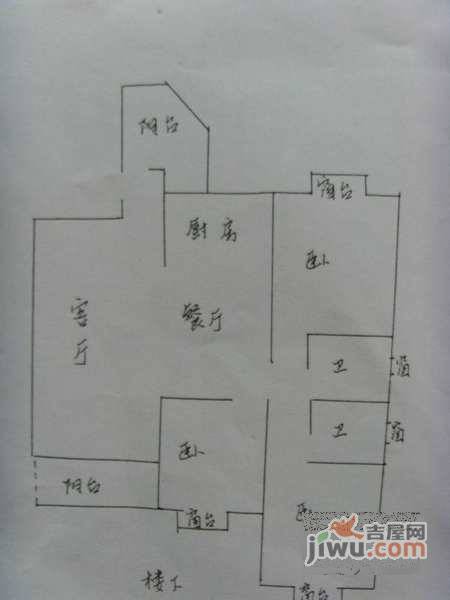 高尔夫花园5室3厅3卫户型图