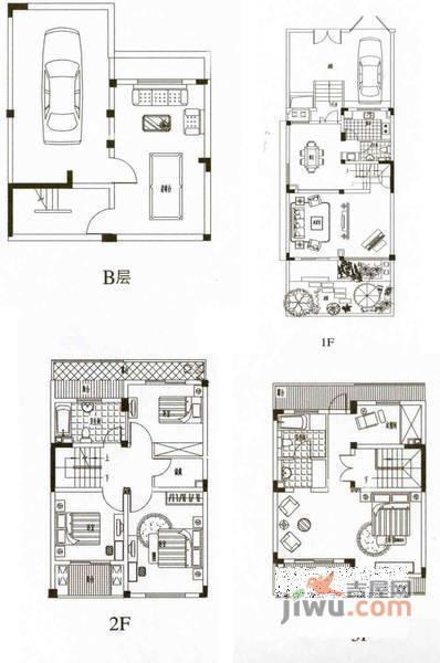 南山巴黎印象4室2厅3卫240㎡户型图