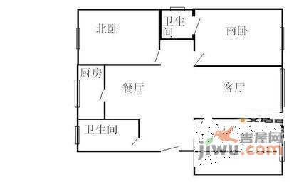 新港名城花园3室2厅1卫户型图