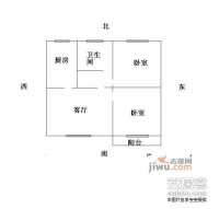 友联一村2室1厅1卫64㎡户型图