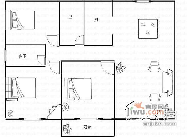 阳山花苑6室3厅3卫户型图