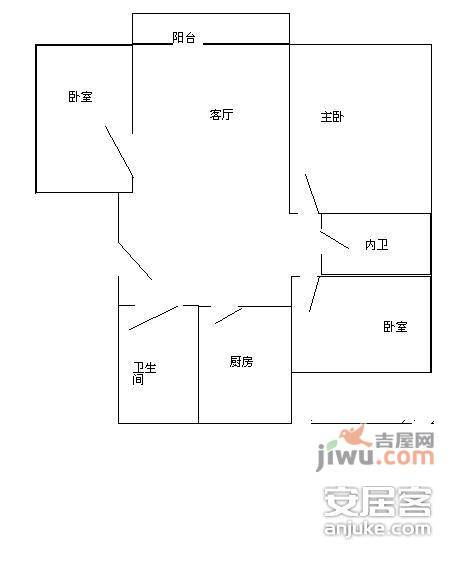 美之国花园5室2厅3卫户型图