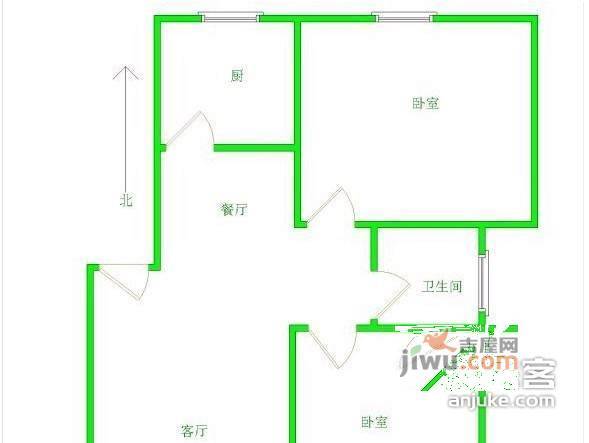 新未来花园潇邦东区2室2厅1卫108㎡户型图