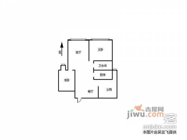 新未来花园潇邦东区3室2厅1卫115㎡户型图