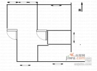 瑞景苑2室2厅1卫90㎡户型图