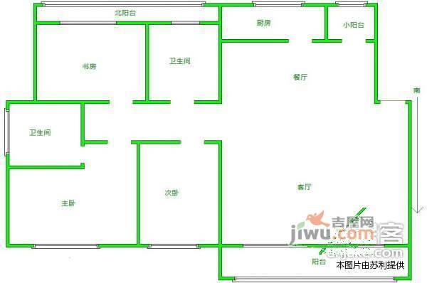 锦绣江南3室2厅2卫140㎡户型图