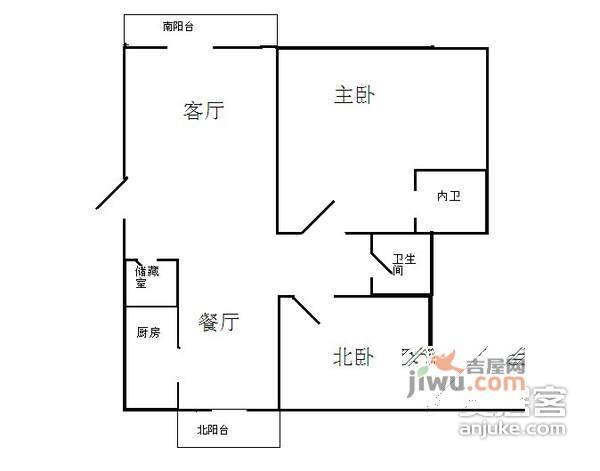 S半岛清水湾花园2室2厅2卫101㎡户型图