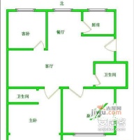 苏香名园5室3厅3卫210㎡户型图