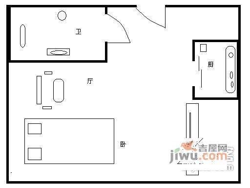 嘉业阳光假日1室1厅1卫125㎡户型图