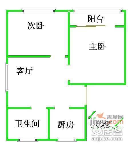 水香五村2室1厅1卫110㎡户型图