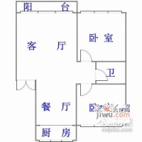 新加花园3室1厅1卫户型图