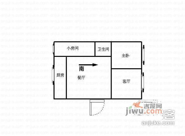 永林新村一区2室1厅1卫85㎡户型图