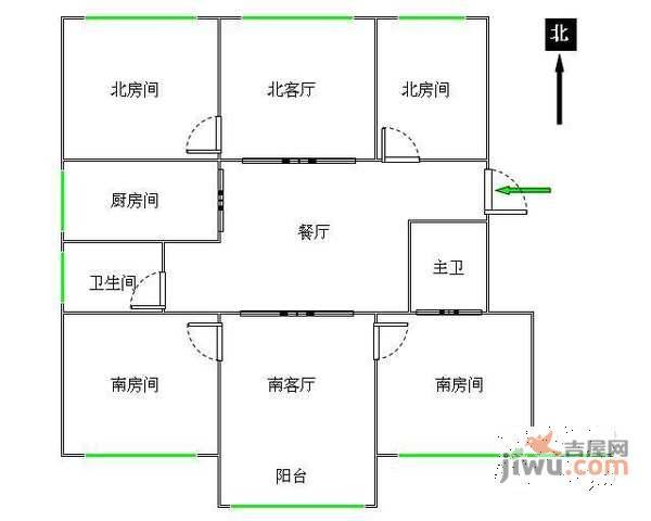 永林新村一区4室2厅2卫220㎡户型图