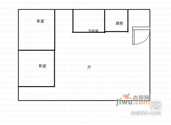 永林新村一区2室2厅1卫86㎡户型图