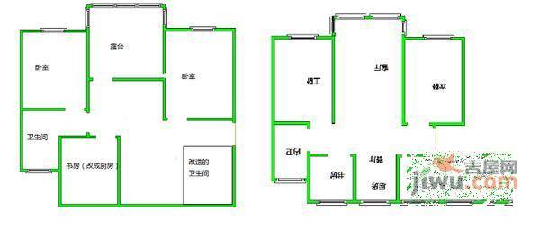 莲花新村八区5室3厅3卫170㎡户型图