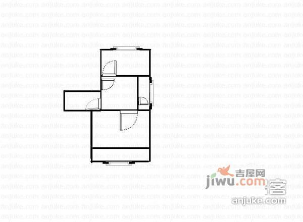 梅花新村2室1厅1卫77㎡户型图