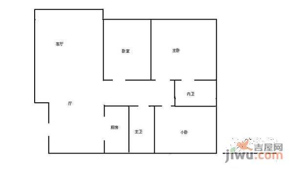 尼盛青年城3室2厅2卫110㎡户型图