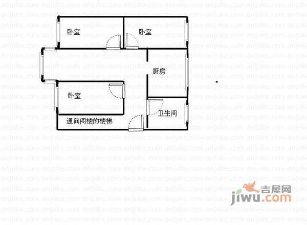 华通花园五区3室1厅2卫122㎡户型图