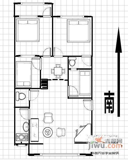 金帆小区4室2厅2卫141㎡户型图