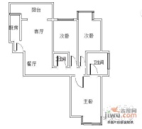 嘉逸名庭3室2厅2卫131㎡户型图